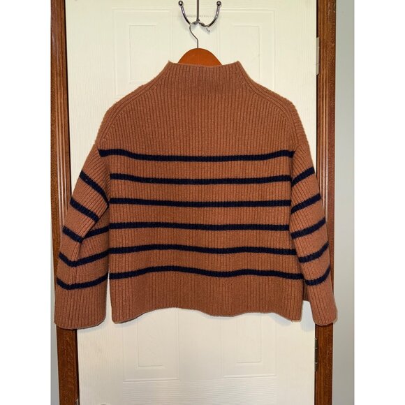 A.L.C. Louise Louise Ribbed Striped 100% Merino Wool Sweater Size Small Petite - Picture 4 of 14